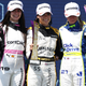 From left to right: Marta Garcia, Jamie Chadwick, and Jess Hawkins